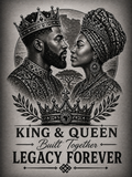 King and Queen - Built Together, Legacy Forever Flask